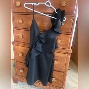 Worn once for a wedding. ieena for mac duggal brand size 4. True to size.